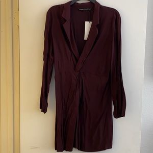 Dress with deep V neckline